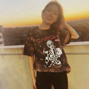 Cardi b distressed tshirt